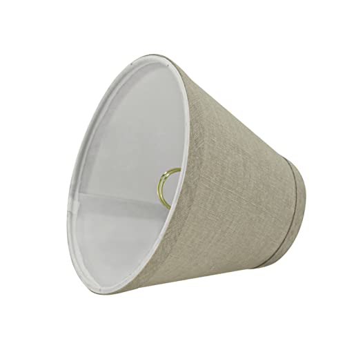 Image of Aspen Creative 32112-2A, Hardback Empire Clip-On Chandelier Lamp Shade, Khaki, 3 inch Top x 6 inch Bottom x 5 inch Slant Height, Set of 2