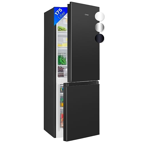 Bomann Réfrigérateur et congélateur 175L Noir KG322-1-noir, Capacité nette : 175 litres, Contrôle de la température en continu, Charnières de porte à...