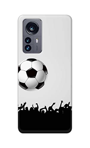 Image of Printed Hard Back Cover Case for Xiaomi 12 Pro Back Cover (Football Icon) -702