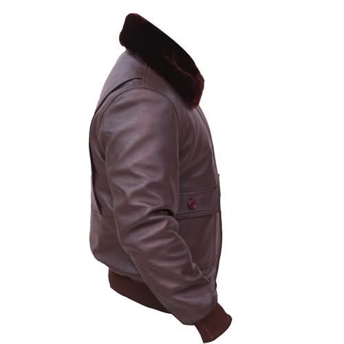 Image of Men Air Force WWII Leather Bomber Jacket - Brown Navy Real Sheepskin Leather Aviator Jacket - Pilot Jackets For Men (as1, alpha, x l, regular, regular, Brown)