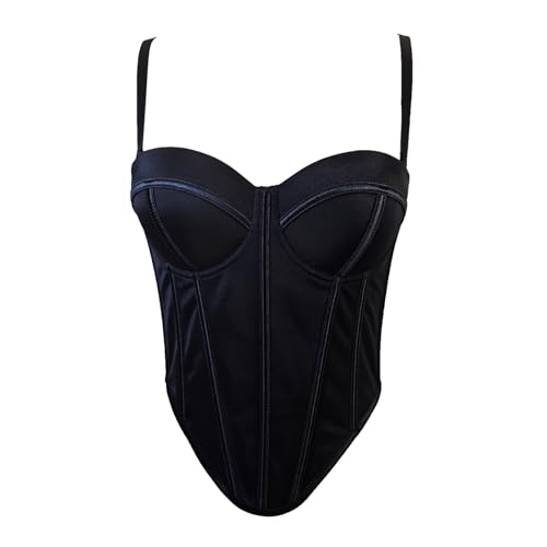 Woboren Sujetador de fiesta clubwear sujetador de mujer con corsé de ombligo Bustier Corset Bra Crop Top
