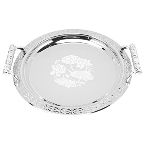 Zerodeko Round European Style Fruit Plate Serving Tray 13.17X13.17X1.57in