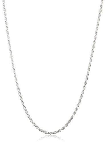 925 Sterling Silver 2Mm Rope Chain (Sterling-Sterling Silver, 24 Inches) (I-2592) #TOP1