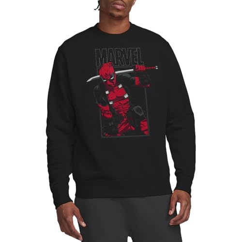 Sudadera de Deadpool Marvel ropa de abrigo unisex con capucha para invierno negro S