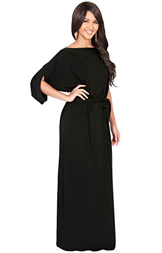 Image of KOH KOH Womens 2026 Flowy Formal Batwing Sleeve Evening Casual Gown