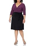 Star Vixen Women's Plus-Size Faux-Wrap Dress