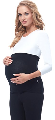 Be Mammy Bandas de Maternidad del Vientre para Mujer 169 (Negro, 36/38)