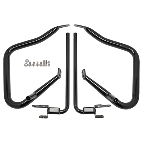 Guardias para alforjas de motocicleta Black 1.25" Pork CHOP, compatibles con Harley Touring Road Glide y Street Glide 2023-2026