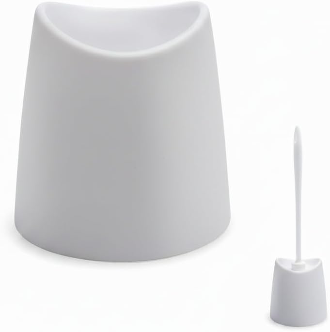 Toilet Brush Holder Only, The Crisp White Toilet Brush Holder is Suitable for Many Toilet Brushes and can Effectively Conceal the Toilet Brush, for Bathroom/Restroom Storage