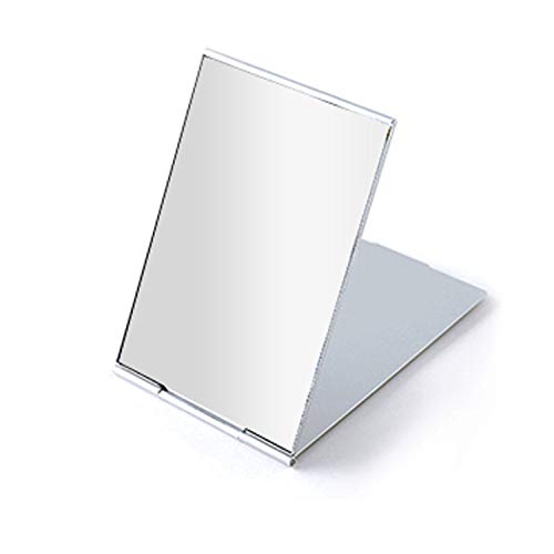 Portable Folding Mirror, Ultra-Slim Durable Makeup Mirror, Small Tabletop Mirror for Travel,Aluminum Shell, Mini Size, 3.3