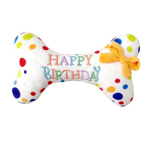 XDGBGFN Hunde Geburtstag Knochen Spielzeug Haustier Hund Geburtstag Knorpel Spielzeug Hundespielzeug Geburtstag für Kleine und Mittlere Hunde