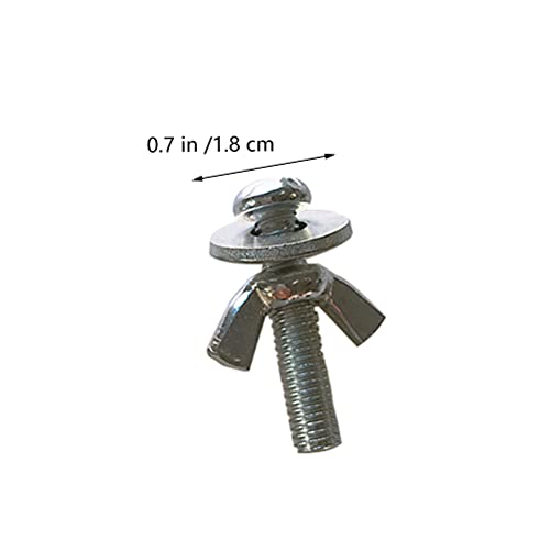 iplusmile Vogelaccessoire 20 sets bevestigingsschroeven bevestigingsschroeven pakkingen voor hamsterkooi (zilver) - Afbeelding 7