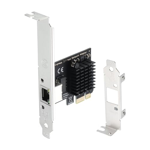 MECCANIXITY Adaptador de Red Gigabit PCIe LAN Ethernet 1 Puerto 2.5G 32/64 Bit | Tarjeta de Red RJ45, Alta Velocidad, para PC de Escritorio