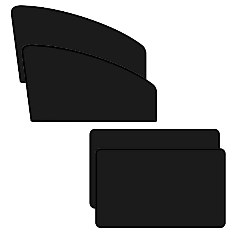 車用サンシェード 4枚セット 真っ黒仕様 マグネット式取付け...