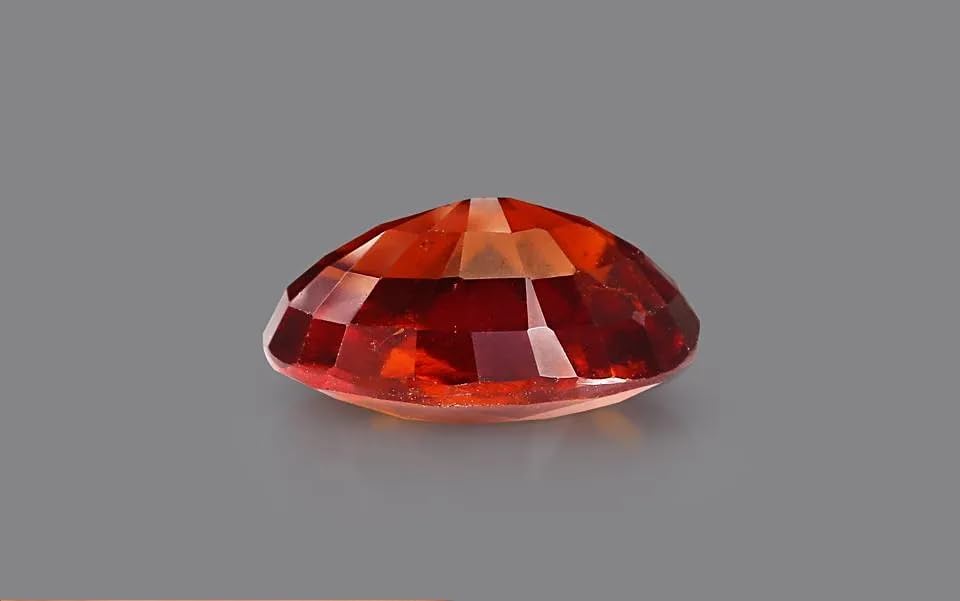 Shree Jewelrs 9.25 Ratti Hessonite Oval Shape Gemstone Original and Certified Natural Gomed Unheated and Untreated Gemstone for Gift Man And Women,Unisex +A3, 9.25, Gemstone, Hessonite