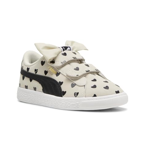 PUMA Kids Girls Suede Classic Lf Re-Bow V Slip On Sneakers Shoes Casual - White - Size 2.5 M2