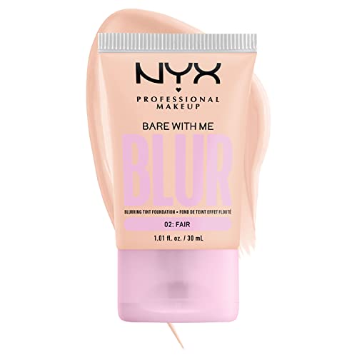 NYX Professional Makeup Fond de Teint Effet Flouté Bare With Me Blur Couvrance Moyenne Fini Naturel Niacinamide Matcha & Glycérine Hydratation Jusqu'A 12H Teinte : Fair 02 - vue 6
