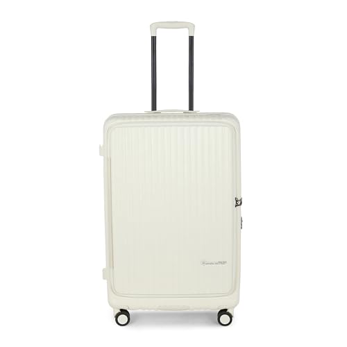 Image of SWISS MILITARY Polycarbonate Summit 360 Rotatable 8 Wheel 70cm Hard Trolley Luggage, Anti Theft Zip, TSA Lock, 15.6 inch Laptop Compartment, Expandable Storage Suitcase & Dust Cover Free Medium White 92L