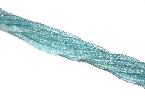 Aigue-marine 4mm perles rondelles facettées pour fabriquer vos bijoux d'été bohèmes et chics