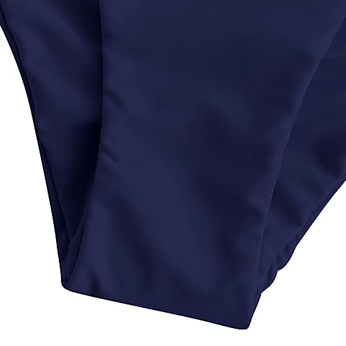 Image of ZAFUL Women High Waisted Bikini Bottoms Ruched Swimsuit Bottom Tummy Control Bathing Suit Bottoms