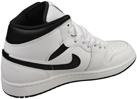 NIKE Air Jordan 1 Mid Branco/preto-branco-preto, Masculino, 45 BR