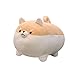Ecisi Oreiller en Peluche pour Chien Corgi,15.75"Oreiller de Jet d'animal familier d'animal de Zoo d'animal de Compagnie de Chien de Shiba Inu 3D,Doux Mignonne de Jouets de Peluche de Shiba Inu Akita
