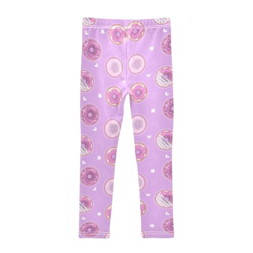 Girls Basic Leggings Baby Girls Pants Sweet Donuts Soft Footless Stretchy Tights Pants 4-10Y2