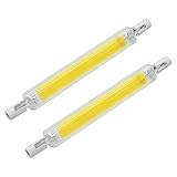 【Niedriger Energieverbrauch】20W R7S LED 118MM dimmbar, reduzieren den Energieverbrauch um mehr als 90% und verfügt über eine hervorragende Wärmeleitfähigkeit. Leistet 2000LM, Kein Flackern, Kein Rauschen, Kein Blenden, 360° Abstrahlwinkel, Lebensdauer bis zu 30000 Stunden.