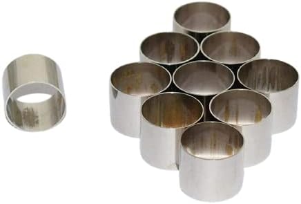 Miniatura 3 de Pieza de repuesto plateada, puntas de latón macizo y collares de casquillo, eje de anillo, pieza de repuesto para palos de madera, kit de