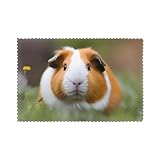 BROLEO Lot de 6 sets de table imprimés cochons d'Inde Matériau de haute qualité : fabriqué en 100 % polyester filé qui est doux, durable et infroissable. Parfait pour protéger votre table de salle à manger des taches et des rayures alimentaires