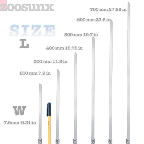 Metal Cable Ties, 304 Stainless Steel Zip Ties,(50Pcs) 450LB Heavy Duty (2X Stronger) - Image 2