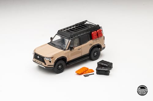 Mini carro DiecastTalk Custom 1/64 Lexus GX550 Overtrail miniatura 2