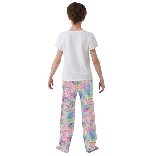 Paris City Love Boys Long Pants Soft Trousers Elastic Waist Kids Lounge Bottoms with Pockets S-XL3