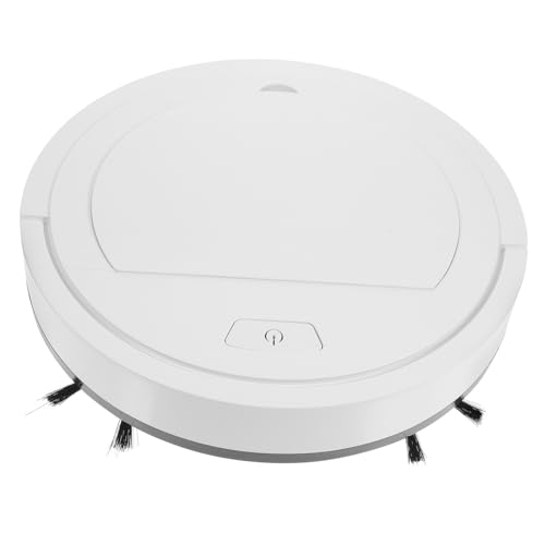 HIAKDOFT Robot Aspirapolvere e Lava Pavimenti USB Ricaricabile Pulitore Domestico Intelligente Senza Fili per Casa Spazzola Forte Aspirazione Adatto Polvere e Capelli Colore Bianco