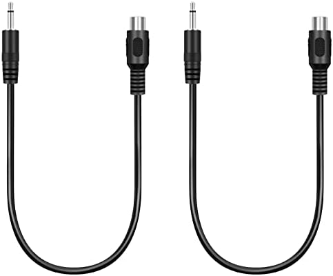 Bolvek 2 Pack 3.5mm 1/8" TS Mono Male to Single RCA Female Jack Plug Adapter Connector Converter Audio Video Cable Cord