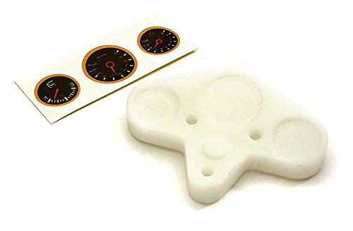 Tableau de bord central réaliste pour Tamiya T3-01 avec compteurs détaillés