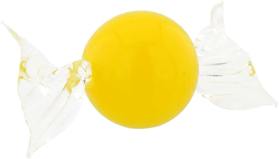 Glass Of Venice Murano Glass Round Candy - Yellow