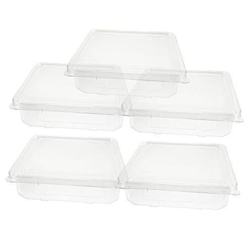 FONDOTIN Knitted Hat Storage Box 5pcs Hat Organizer for Men and Women Transparent Round Boxes Storage