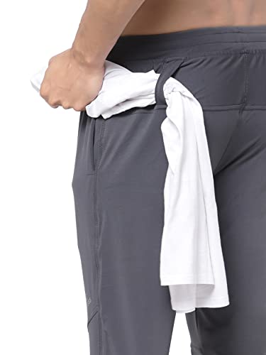 Image of UZARUS Men's Stretchable Joggers Track Pants for Gym, Yoga, Workout and Casual Wear with Towel Holder Loop