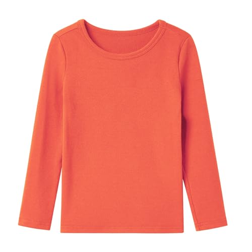 Image of Niyage Toddler Soft Thick Crewneck Tee Tops Girls Comfort Basic Long Sleeve T-Shirt