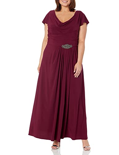 Image of Alex Evenings Women's Long Cowl Neck Mother of The Bride Dress