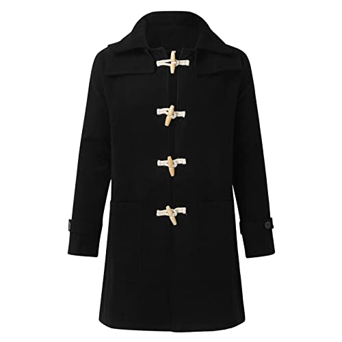 Mens Fall Jackets Mid Long Duffle Coat - image 3