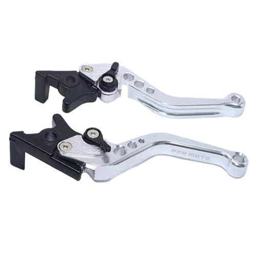 Palancas de freno ajustables para motos y patinetes de aluminio plata