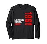 nato nel giugno 1981 vintage birthday legend since june 1981 maglia a manica
