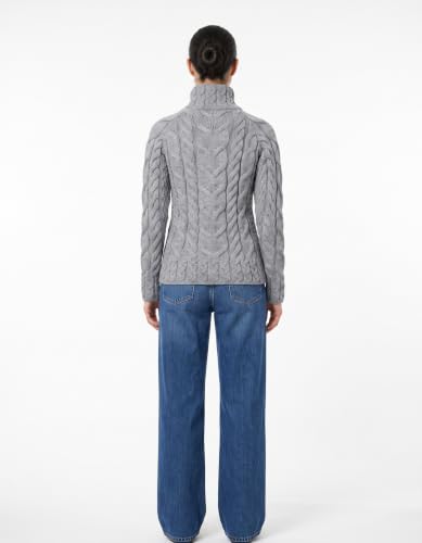 Image of Zippered Wool Sweater by Aran Woollen Mills