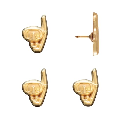 Image of Snorkel Push Pins - Gold Snorkel Map Pins for Cork Boards, Maps, or Lapel Use - Designed in USA - Set of 4