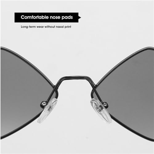Retro Diamond Shaped Sunglasses Metal Irregular Sunshades Eyewear Male Female Colorful Lens Sun Spectacles4