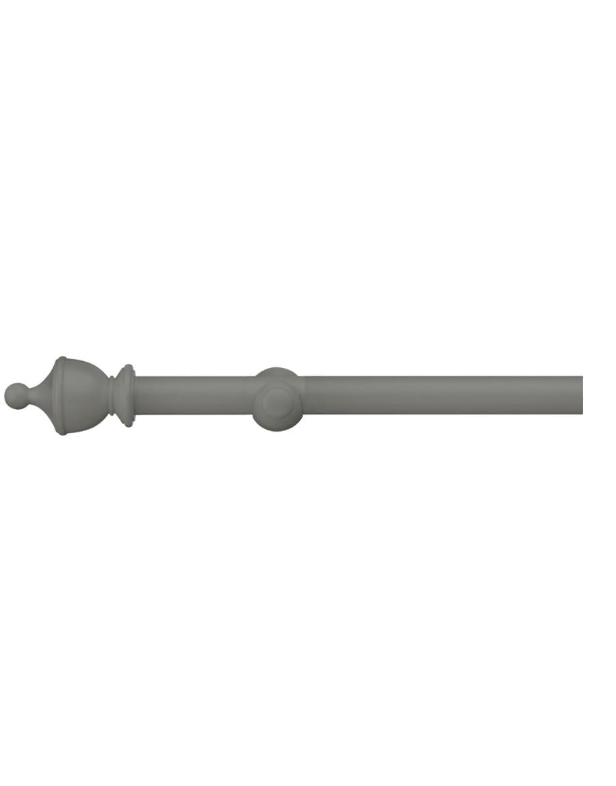 28mm Romantica Eyelet Urn Finial Wood Pole, Cobblestone, 300cm