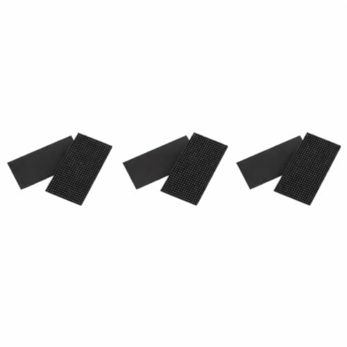 Image of 6 Pcs Heavy Duty Interlocking Fastener Tape, 1in x 2in Reclosable Mounting Strips for EZ Pass, Indoor & Outdoor Use, Black
