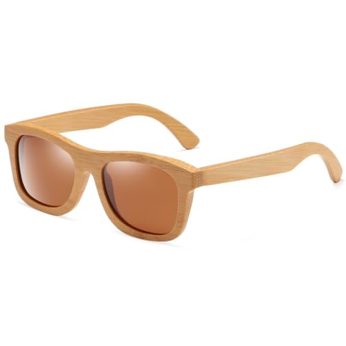 Lunettes de soleil fait main en bambou pour stopper la fatigue oculaire